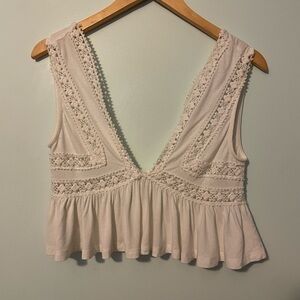 La’tiste White Crop Top Medium